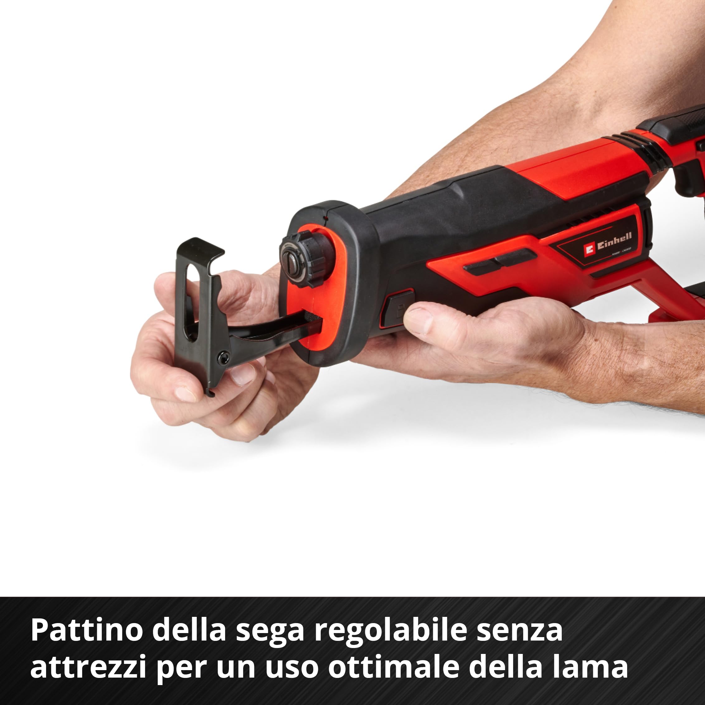 Einhell Sega universale a batteria TE-AP 18/26 Li-Solo Power X-Change (Li-Ion, 18 V, 26 mm, profondità di taglio 18 cm in legno, con lama per sega, consegna senza batteria e caricatore)