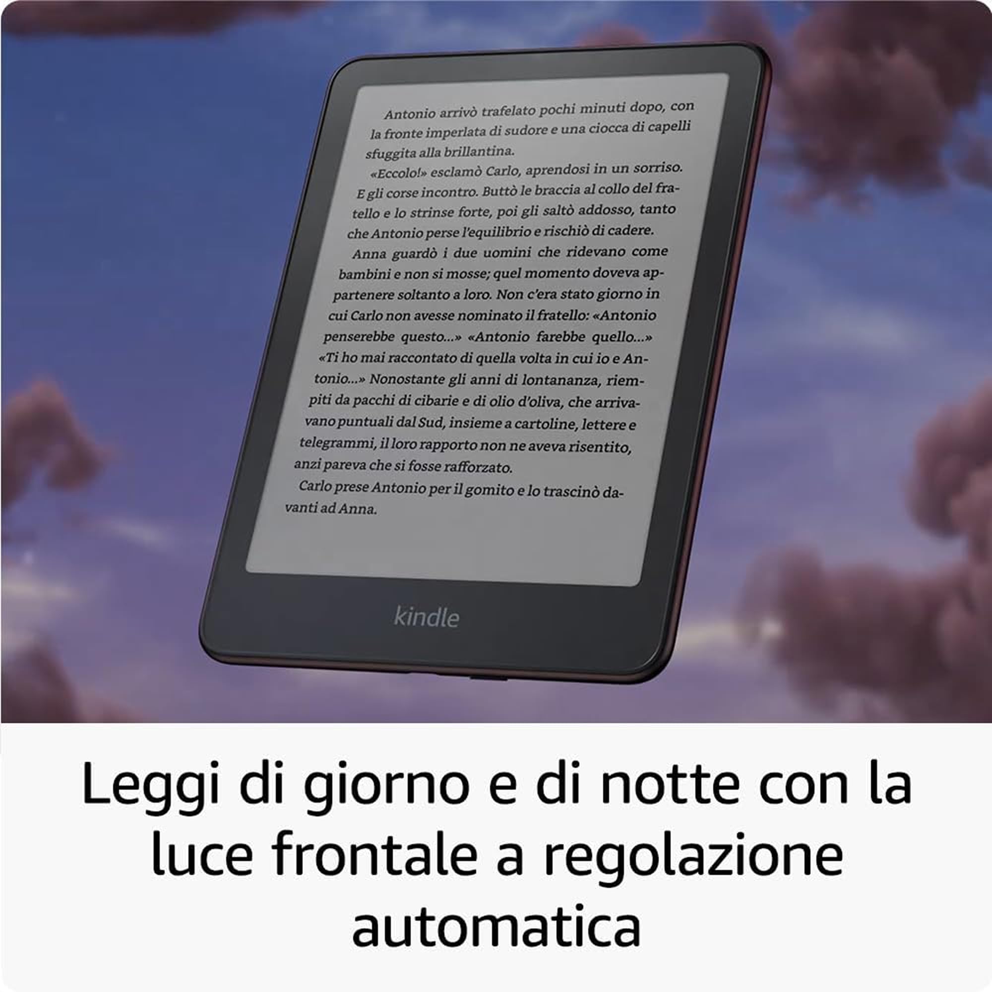 Kindle Paperwhite Signature Edition (2024 Release) 32 GB Senza pubblicità Con custodia trasparente verde giada e Stazione di ricarica wireless