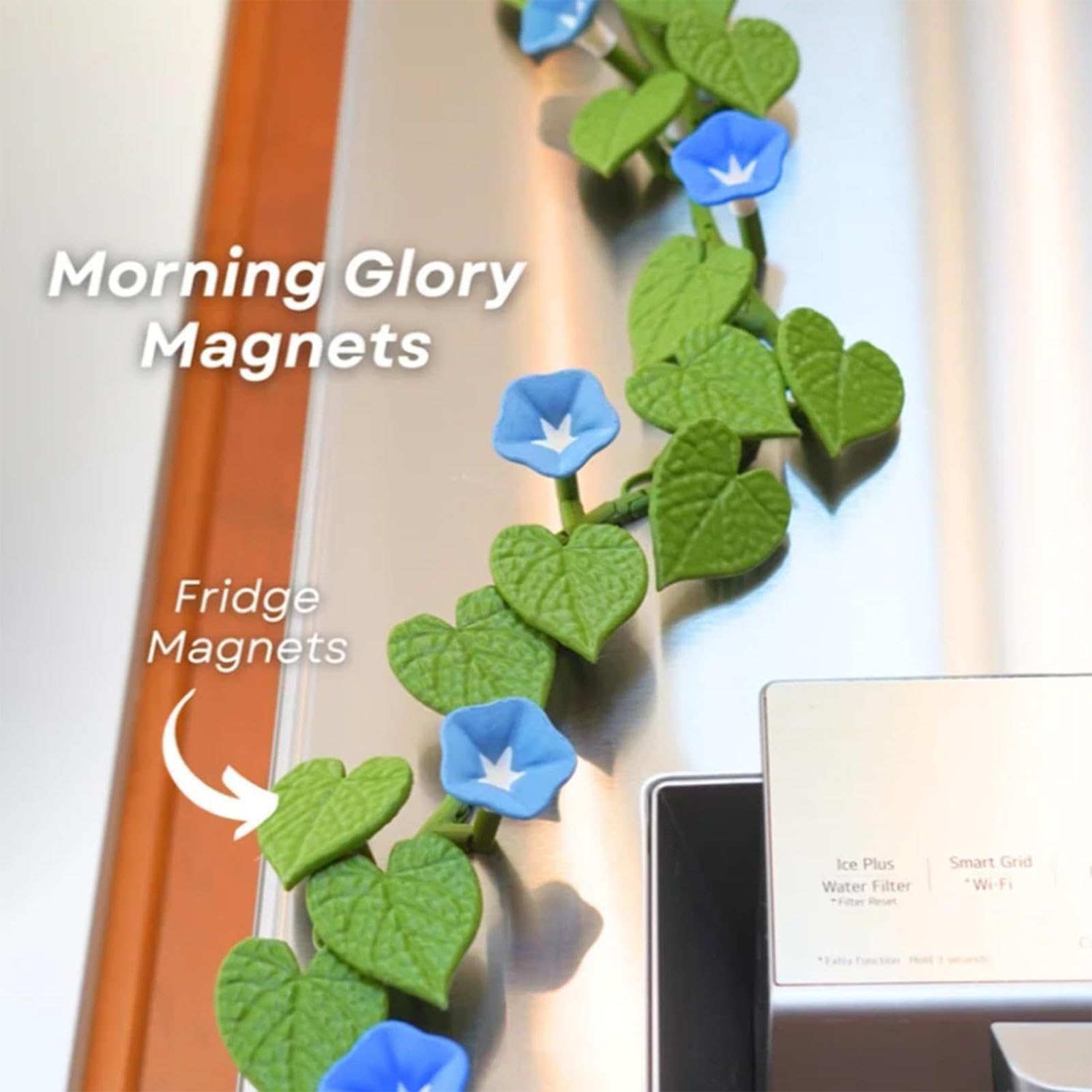 Blumenmagnete Kühlschrank-Deko Sticker Fotos Notizen | 3D-gedruckte künstliche Prunkwinde-Magnete Whiteboard, Kühlschrank, Spind, Schränke, Klassenzimmer, Zuhause, Küche, ,