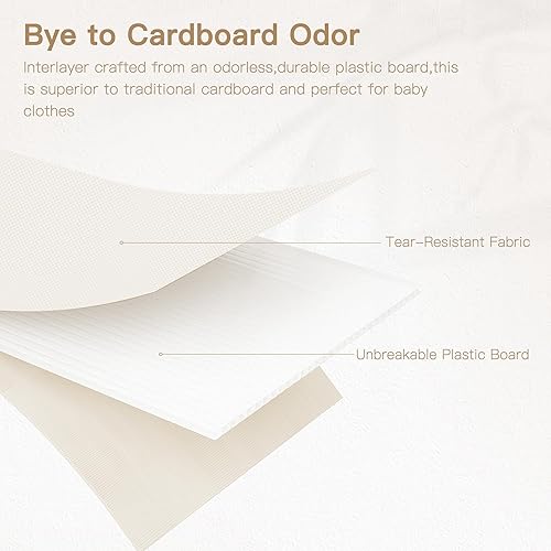 Miniatura 8 de Criusia Organizador de cajones de ropa, paquete de 24 organizadores de aparador para ropa de bebé, ropa interior, calcetines, organizadores