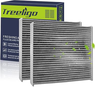 Treeligo 2 PACK CF10134 Cabin Air Filter Compatible with Honda Civic2006-2015, Accord2003-2022, CR-V2007-2016, Odyssey2005-2017,Pilot,Ridgeline,Passport,Acura CSX, ILX, MDX, RDX, TLX, RLX