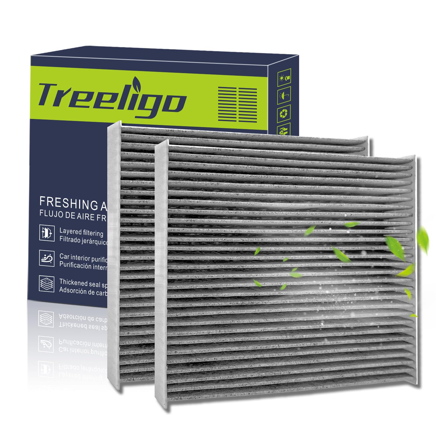 Photo 1 of Treeligo 2-Pack Cabin Air Filter CF10134