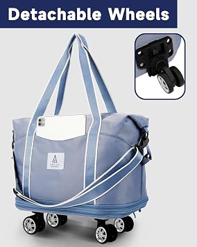Arxus Rolling Duffle Bag with Wheels 25-55L Travel Handbag Carry-On Luggage