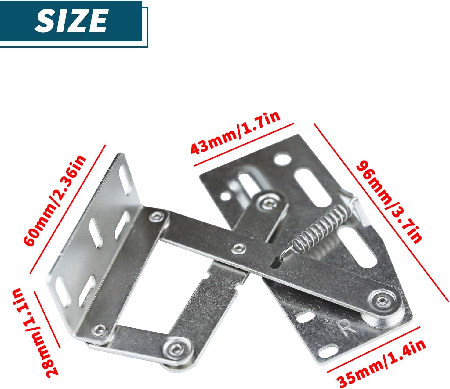 SUUJI 2 pcs Scissors Hinges,Sink Front tip Out Tray Hinges for Kitchen or Drawer Bathroom Cabinet Organizer,Nickel Plated Steel