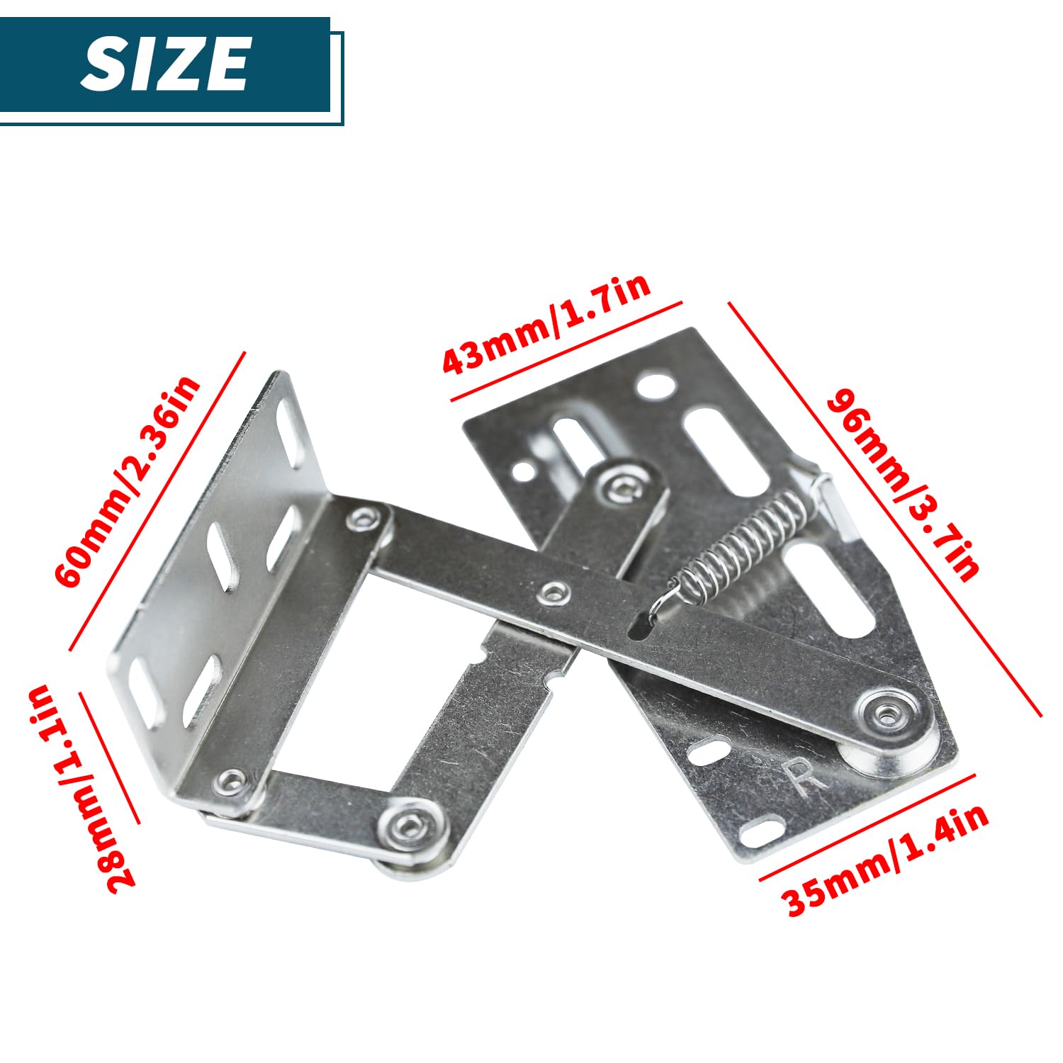 45 Degree Flip Out Hinge 1 Pair Soft-Close Tip-Out Tray Hinges - 45 ...