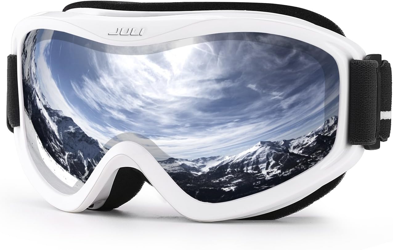 juli eyewearJuly Ski Goggles, Winter Snow Sports Snowboard Protective Goggles with Anti-Fog UV Protection Double Lens for Men Women and Youth
