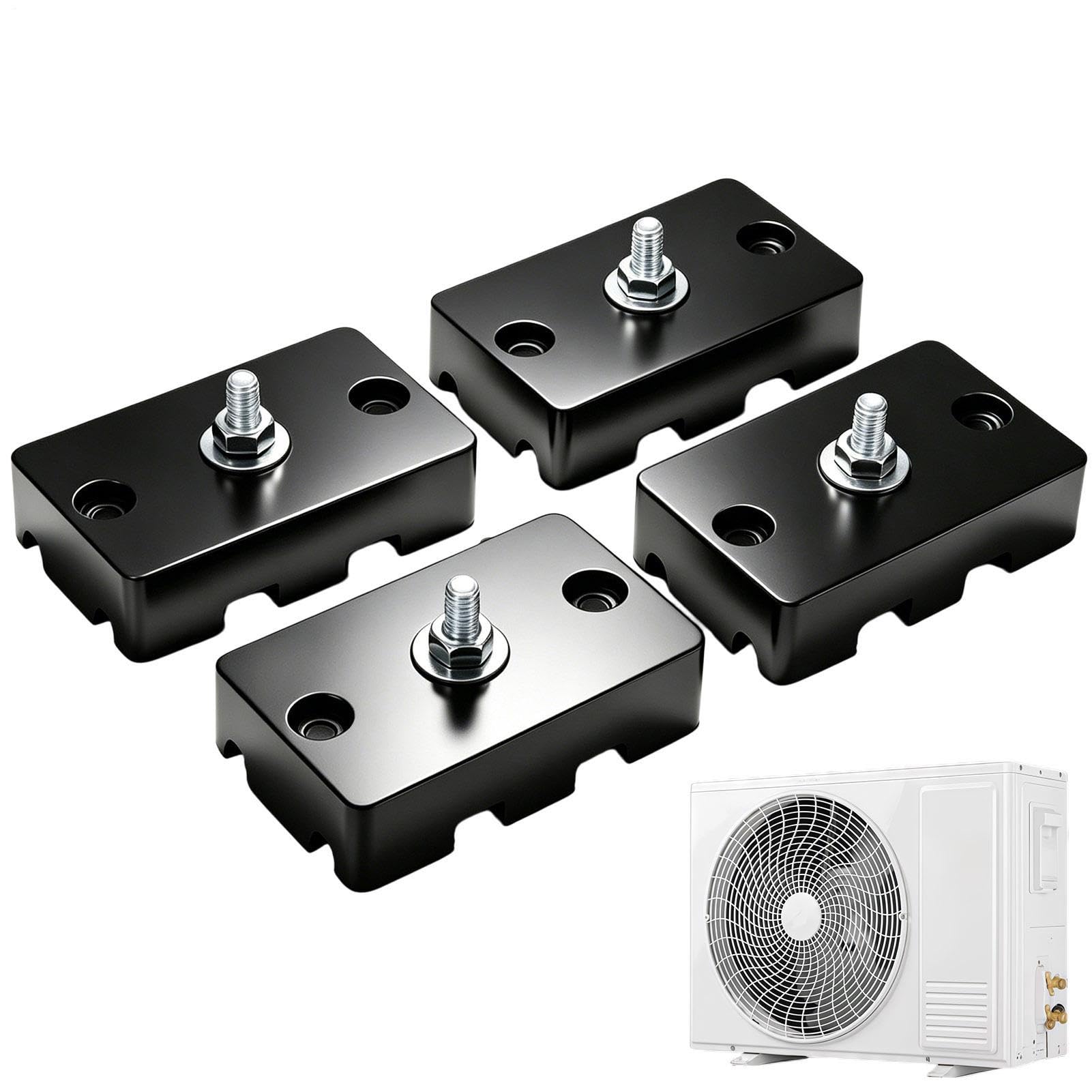 Esterillas de aislamiento de vibraciones para aire acondicionado: pack de 4 almohadillas de apoyo 8
