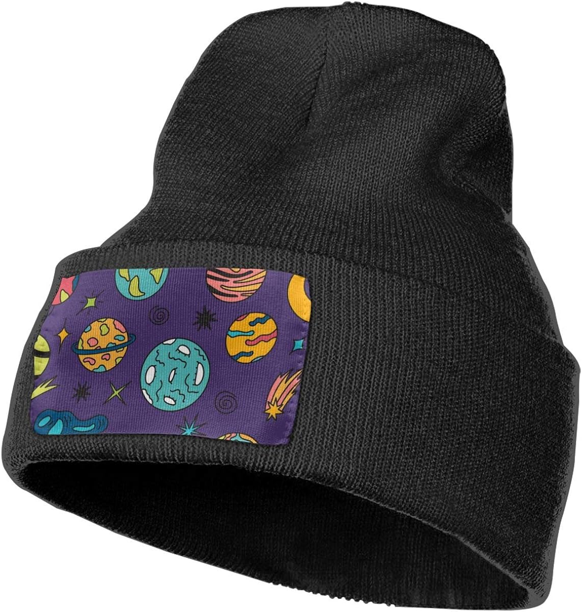 Include Comets Asteroids Stars Beanie Hat Knit Cap Unisex Warm Winter