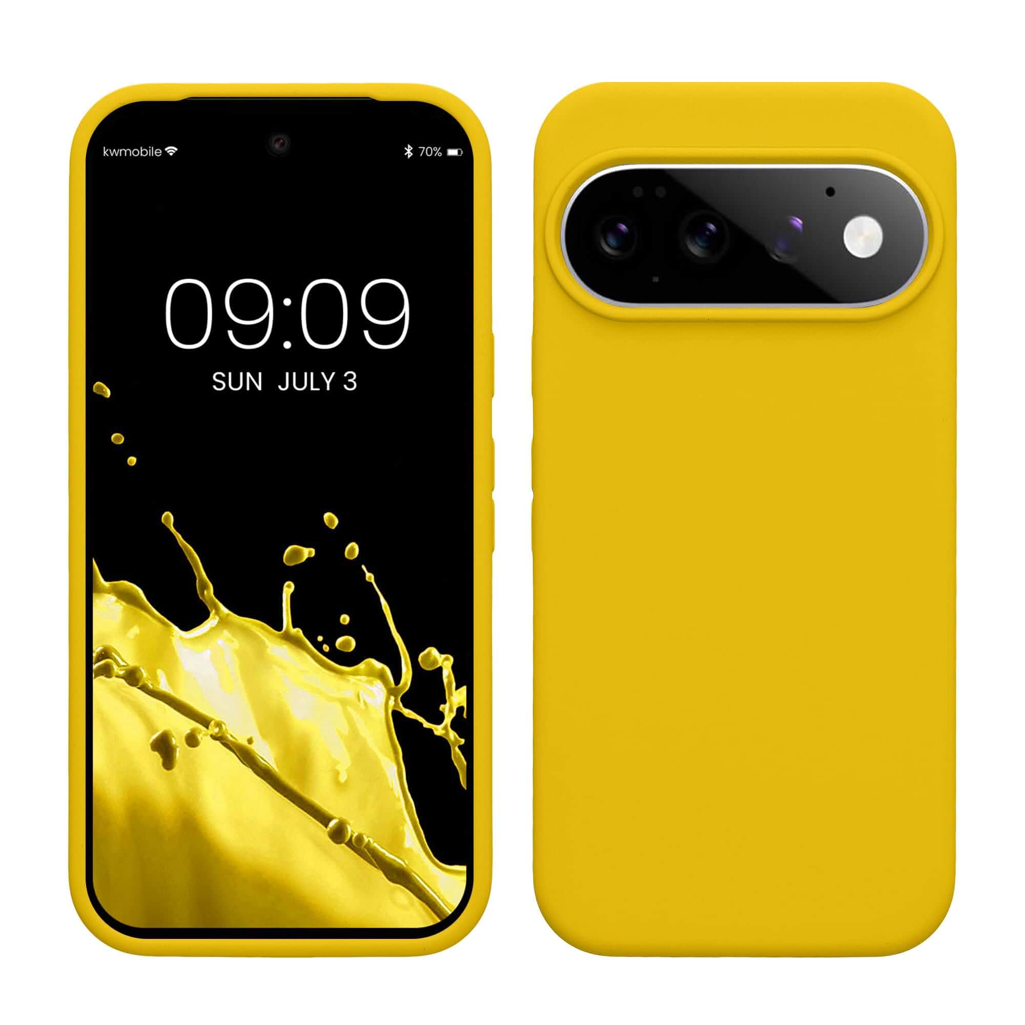 kwmobile Case Compatible with Google Pixel 11 / Pixel 11 Pro Case - TPU Silicone Phone Cover with Soft Finish - Radiant Yellow