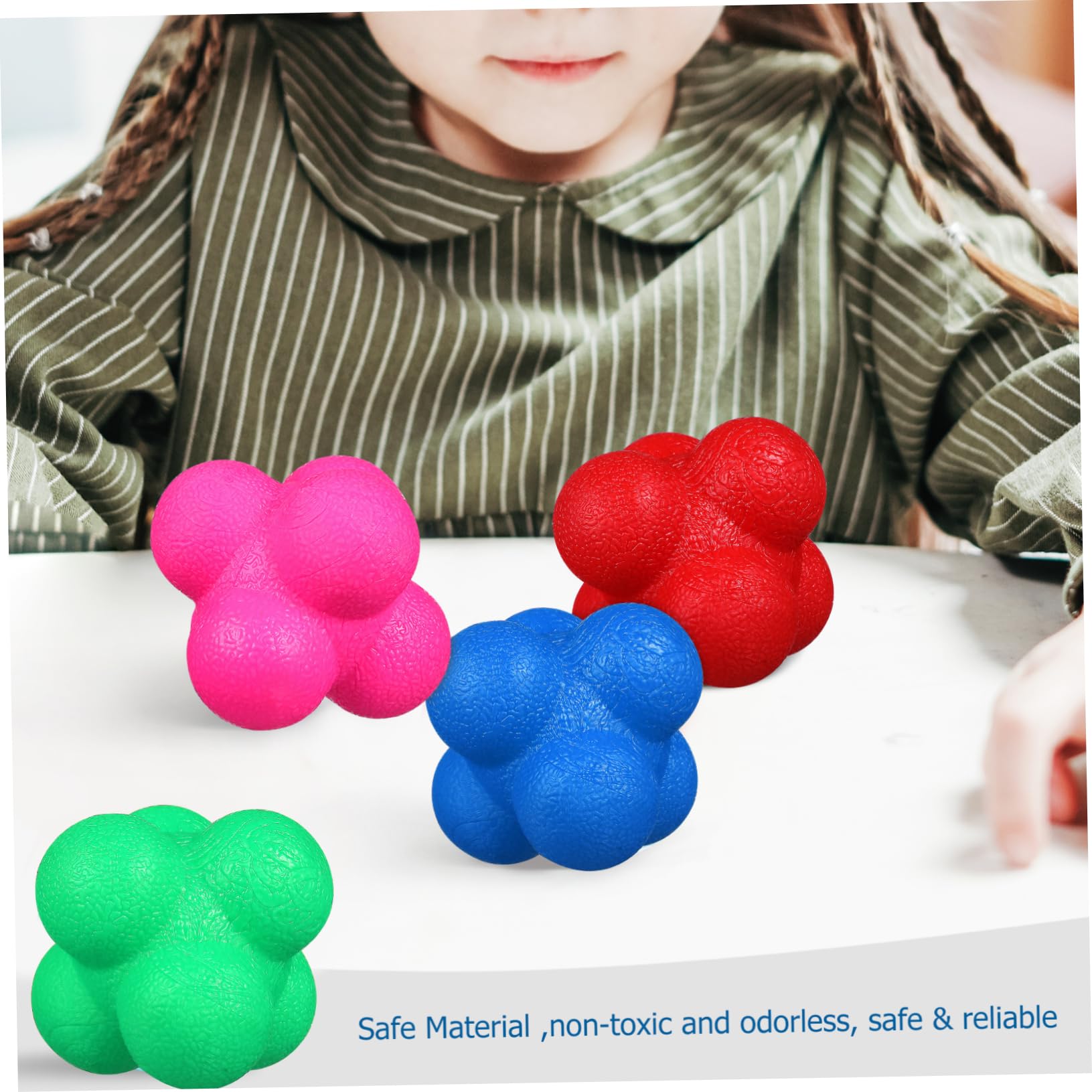 Toyvian TPR Balones 6 Piezas de Reacción Hexagonales para Entrenamiento