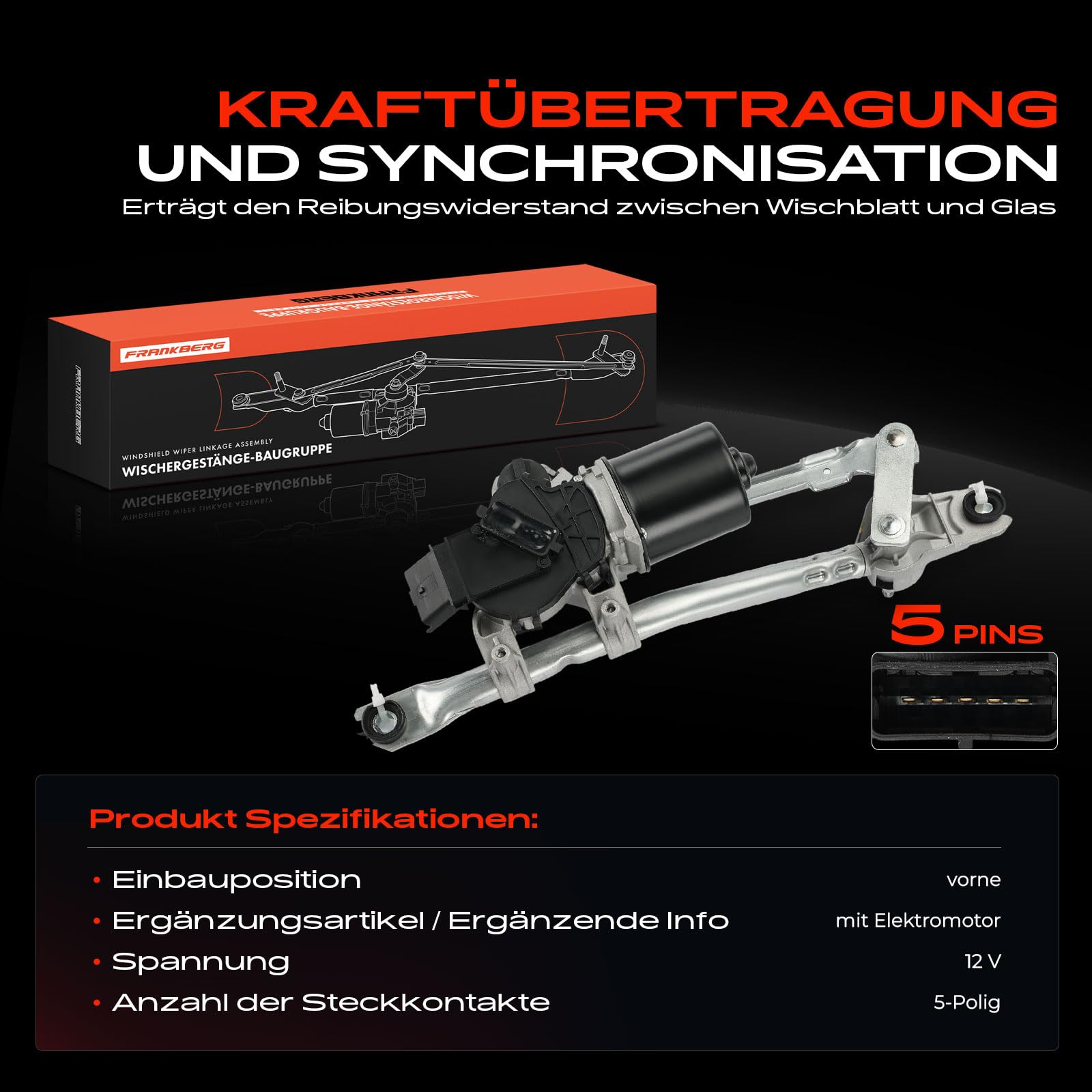 Frankberg Asta tergicristallo Motore tergicristallo Compatibile con Aygo B1 C1 PM PN 107 PM Replace# 6405HT,850100H010