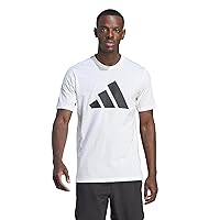 Adidas Uomo Train Essentials Feelready Logo Training Tee, White/Black