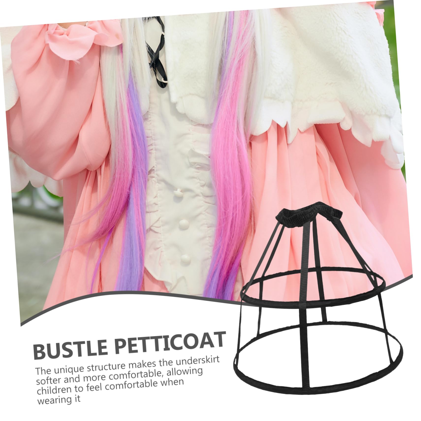 GLEAVI 5 Stück Party-Petticoat-käfig Hochzeits-Petticoat Käfigrock Reifenrock Cosplay Unterrock Kleid s Für Damen Reifrock Stoff
