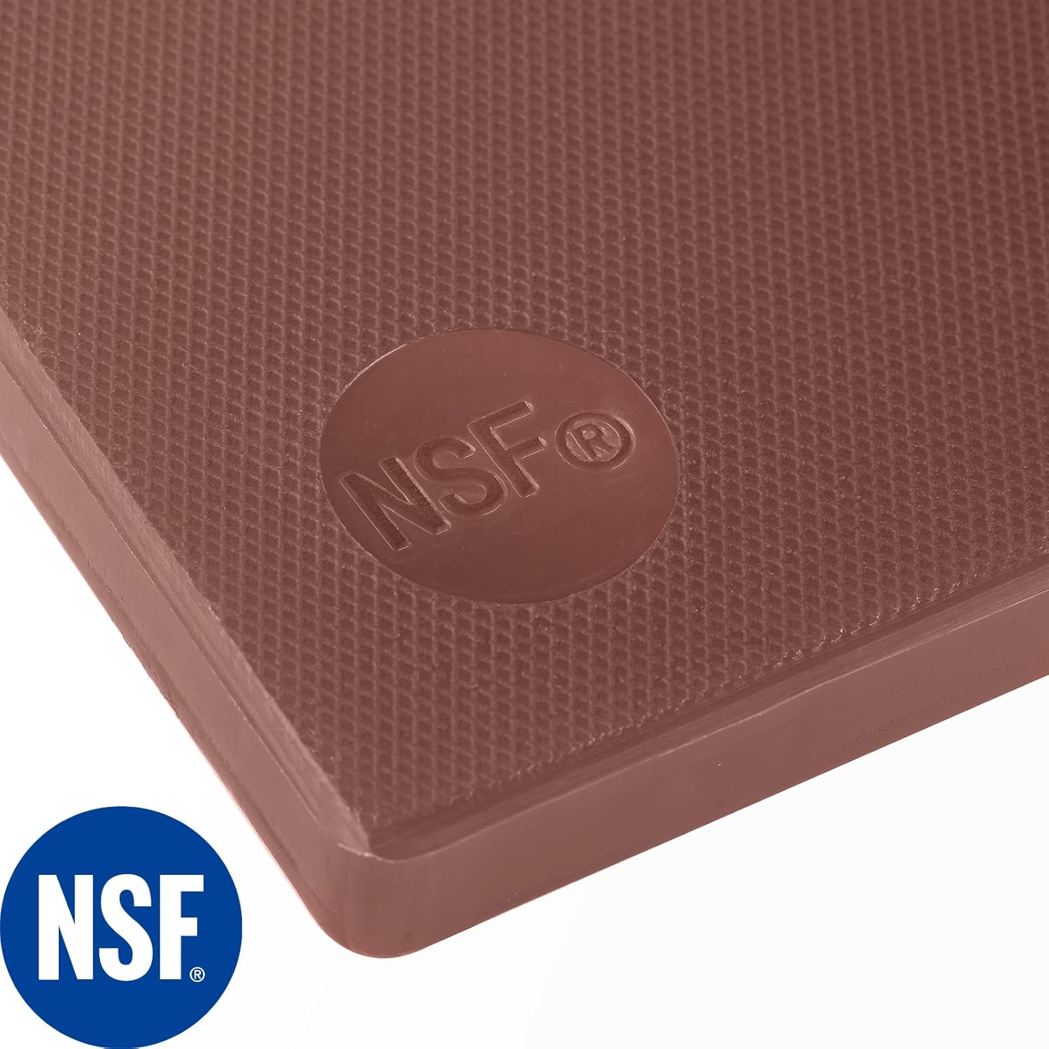 CURTA Cutting Boards for Kitchen, 24" x 18" x 0.5" Brown Color Coded Plastic Commercial Chopping Board Anti Slip Surface Dishwasher Safe