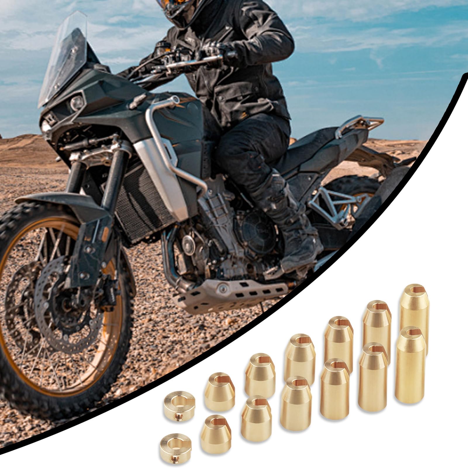 Pesos Para Radios De Moto, Herramienta Reutilizable De Relleno Y Reemplazo Para Radios De Moto, Kit De Contrapesos De Latón De Ruedas, para Hogar Garaje Taller Turismo Carretera Desplazamiento