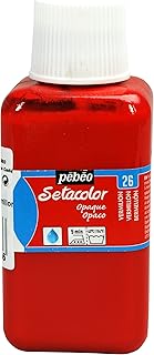 PEBEO Setacolor Opaque Fabric Paint 250-Milliliter Bottle, Vermilion