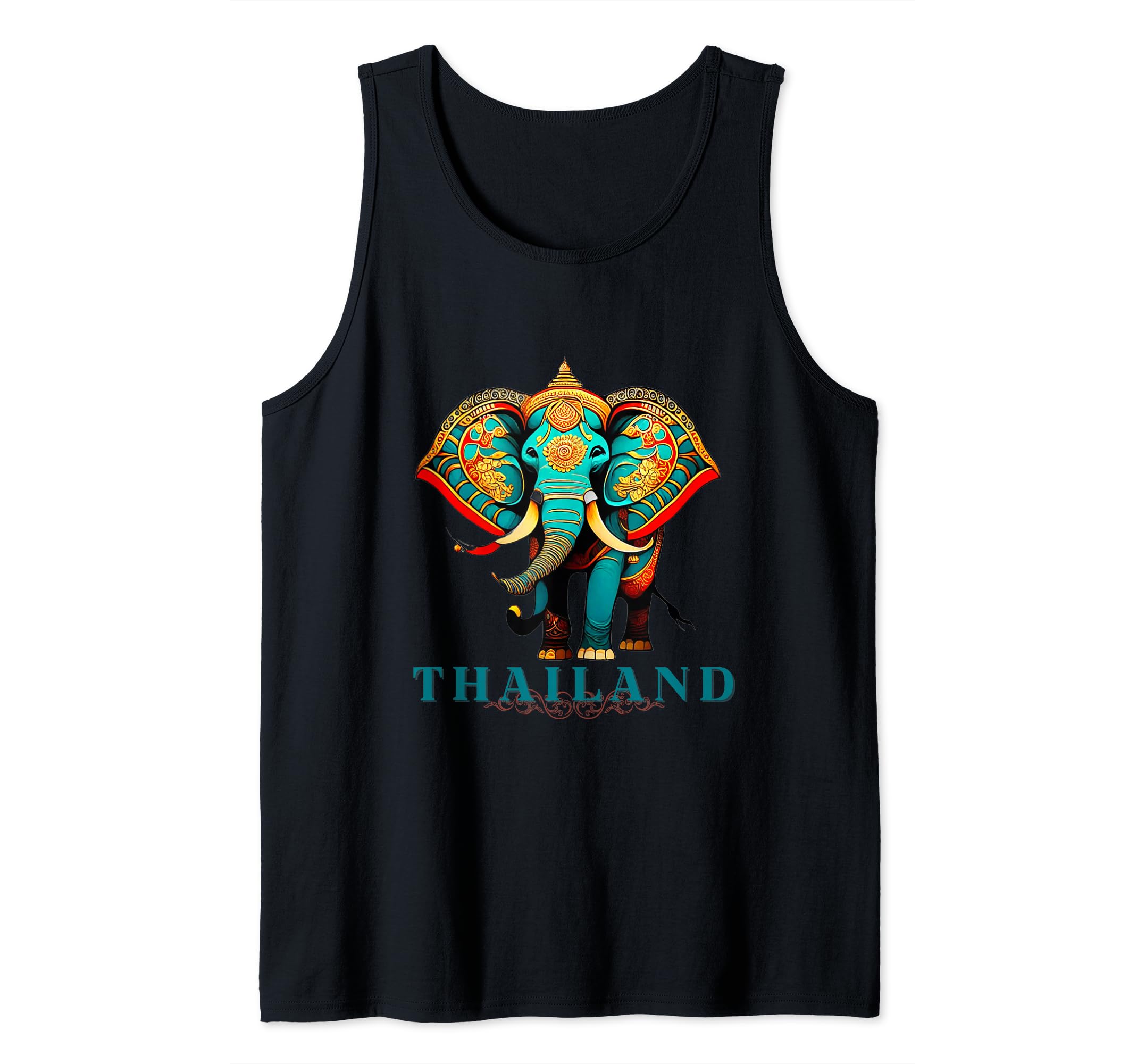 Amazing Thailand Elephant Unique Chang Thai Authentic Crew Tank Top