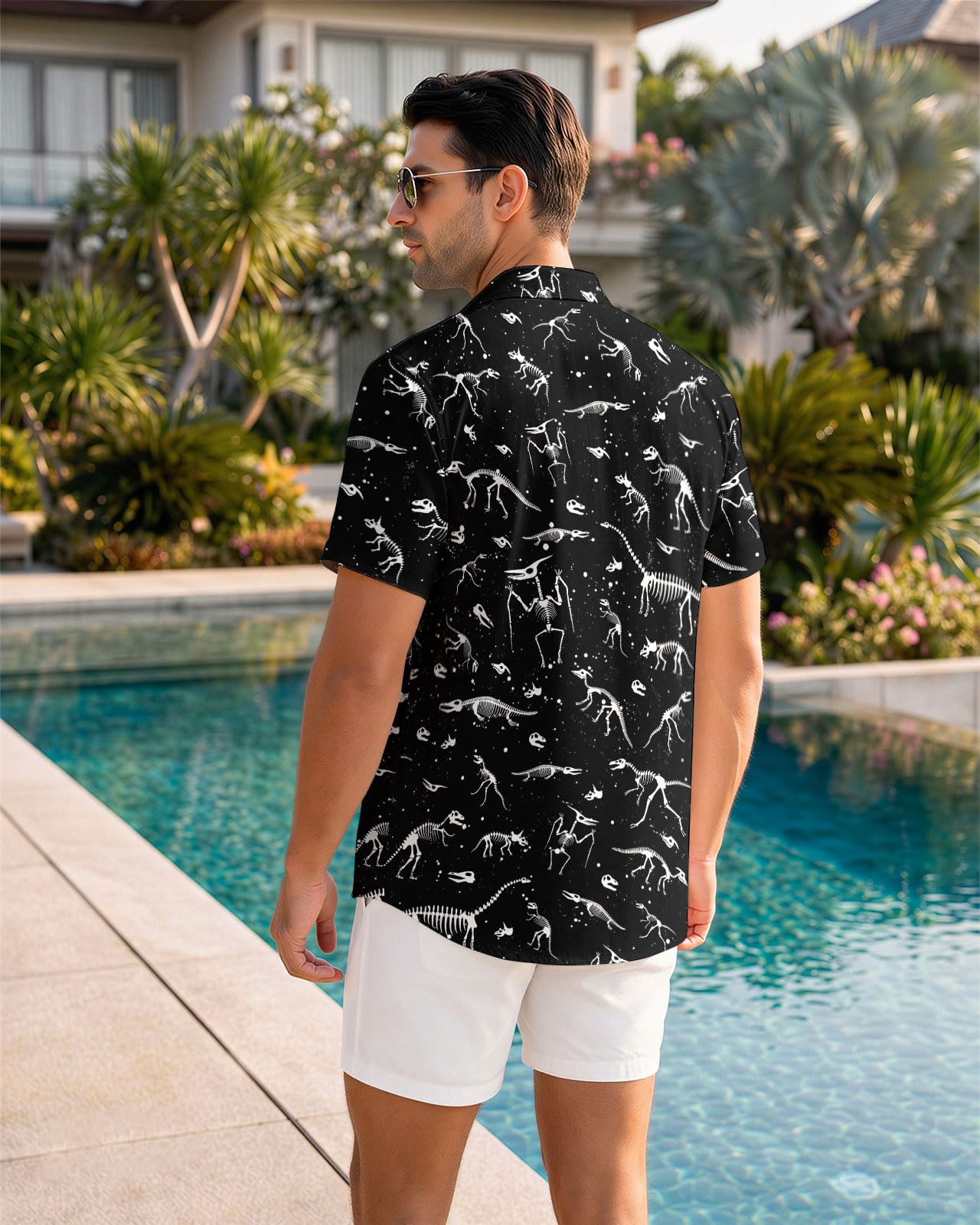 Tropical Paradise Cruise Chemise pour homme – Chemise hawaïenne boutonnée à manches courtes – Séchage rapide