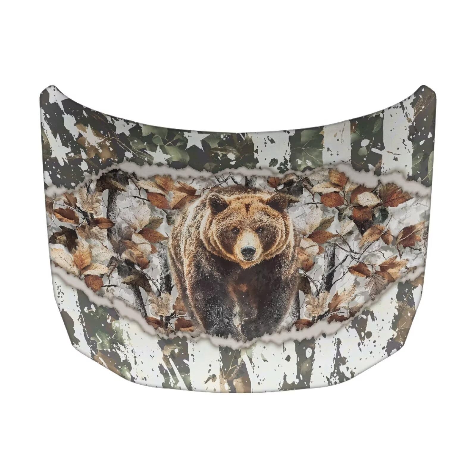 Car Hood Cover, Auto Hood Wrap Blankets Stretchable Bear Automotive Exterior Accessories for Compact Sedans SUVs Trucks