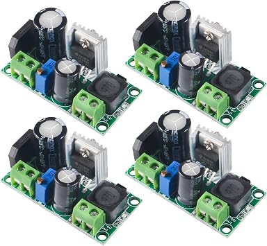 4PCS LM2596HV AC / DC إلى DC Step Down Buck Converter Module، AC AC قابل للتعديل 5-30V DC 5-48V 24V 36V 48V إلى DC 2.5-35V 12V Step-Down 2A Power Supply Module