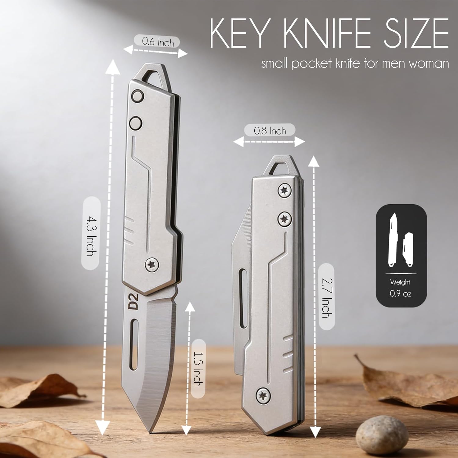 GMAXT Mini Key Chain Knife For Men,1.5 inch Blade keychain pocket knife, 3Cr13 Steel Blade and Handle For Everyday Carry,Lightweight Edc Gadgets for Camping, Hiking Fishing and Outdoor (1, Mini)