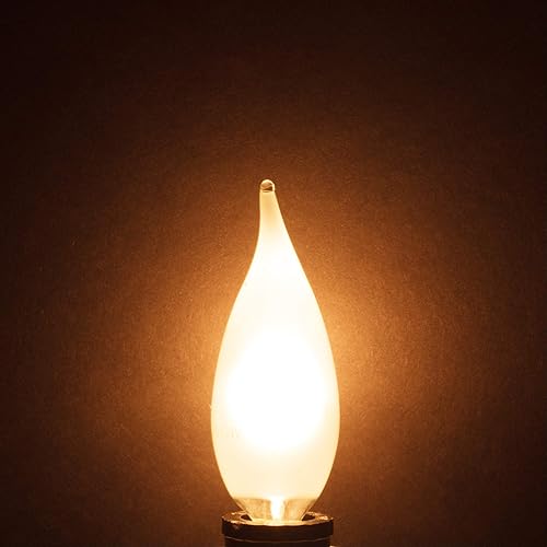 Miniatura 6 de Simba Lighting Candelabro CA10 40W E12 Base (12 unidades) Bombillas incandescentes decorativas de 120 V para candelabros, luces de ventilador de