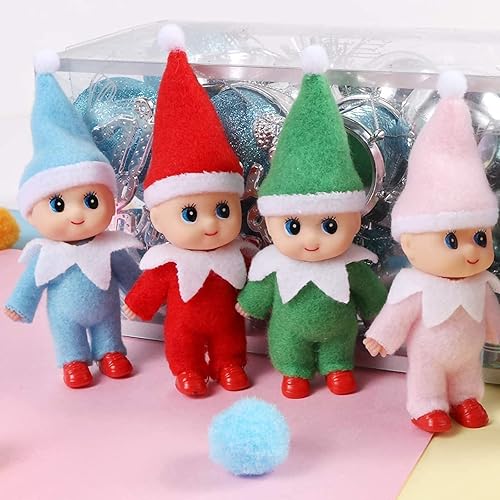 Miniatura 3 de 4 muñecas de elfo de Navidad, muñecas de bebé de elfo en traje de salto colorido, lindas decoraciones de Navidad, regalos de elfo, bebé, niño, elfo,