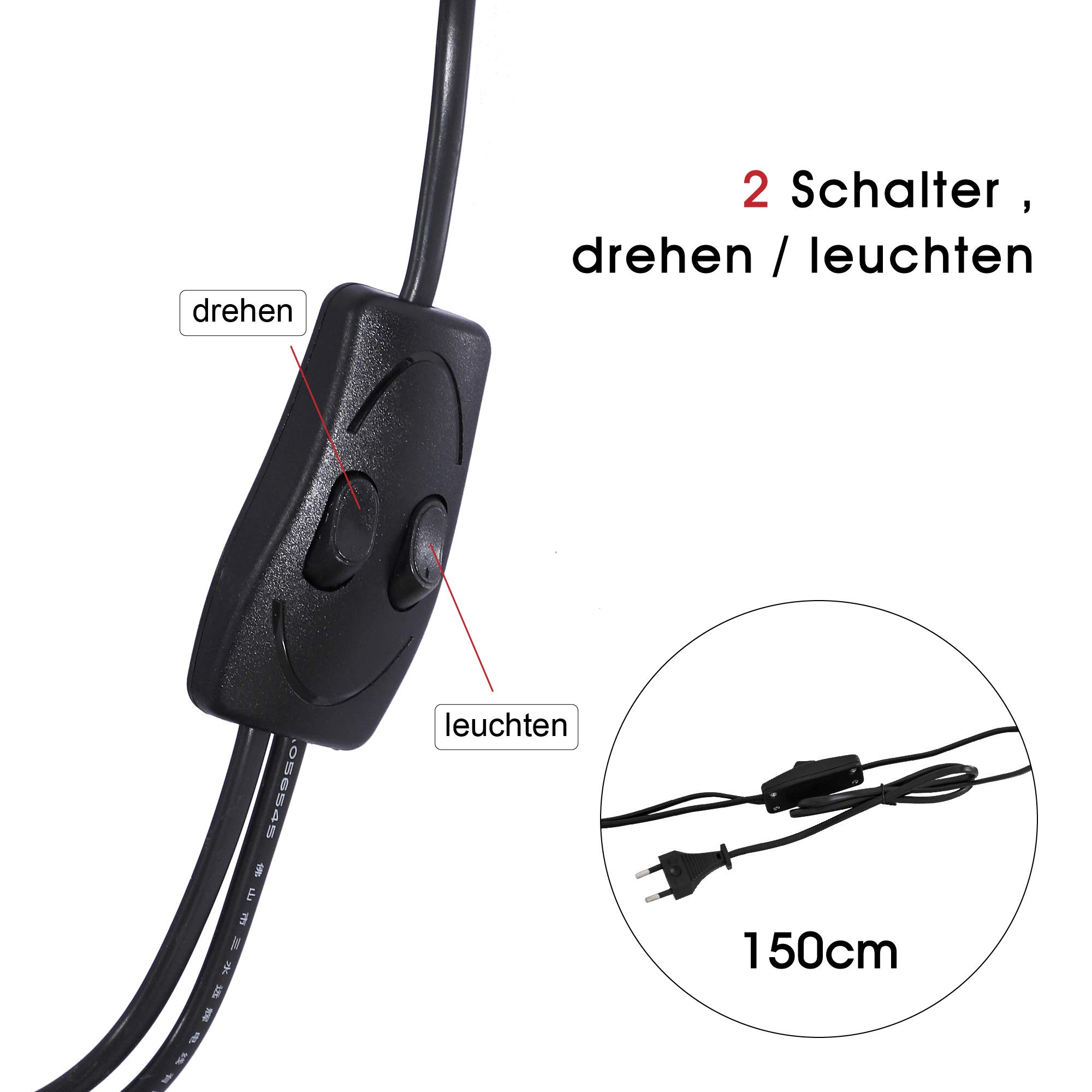 Barberpub Barber-Pole Barbierstab Friseurstange mit LED-Kugelleuchte Salon Einrichtung, Drehbar, klassisch rot-weiß-blaue Säule Barbershop-Säule, Energieklasse G