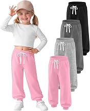 Oakgarden 4 Pack Girls and Toddler Jogger Pants with Pockets