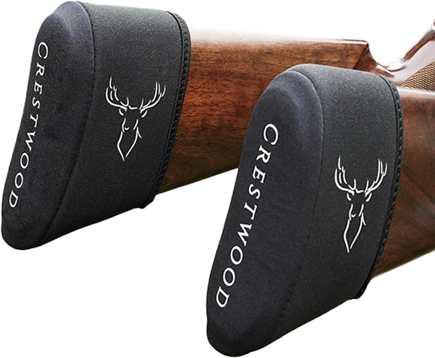 CRESTWOOD (2-Pack) Universal Recoil Pad, Recoil Pads for buttstock, Rifle and Shotgun Accessories, Hunting, Sporting Clay, Trap Shooting Accessory, Slip-On Limbsaver