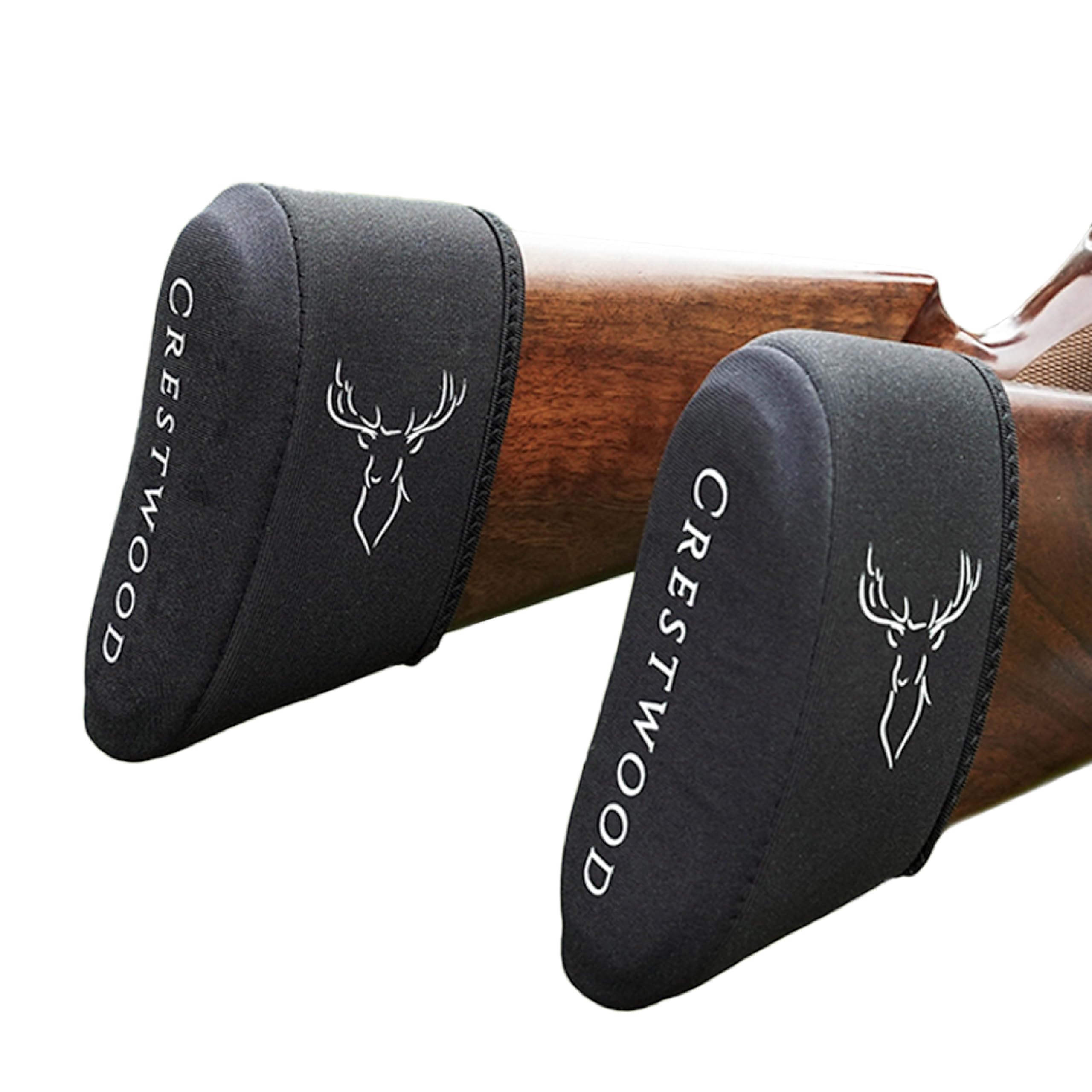 CRESTWOOD (2-Pack) Universal Recoil Pad, Recoil Pads for buttstock, Rifle and Shotgun Accessories, Hunting, Sporting Clay, Trap Shooting Accessory, Slip-On Limbsaver
