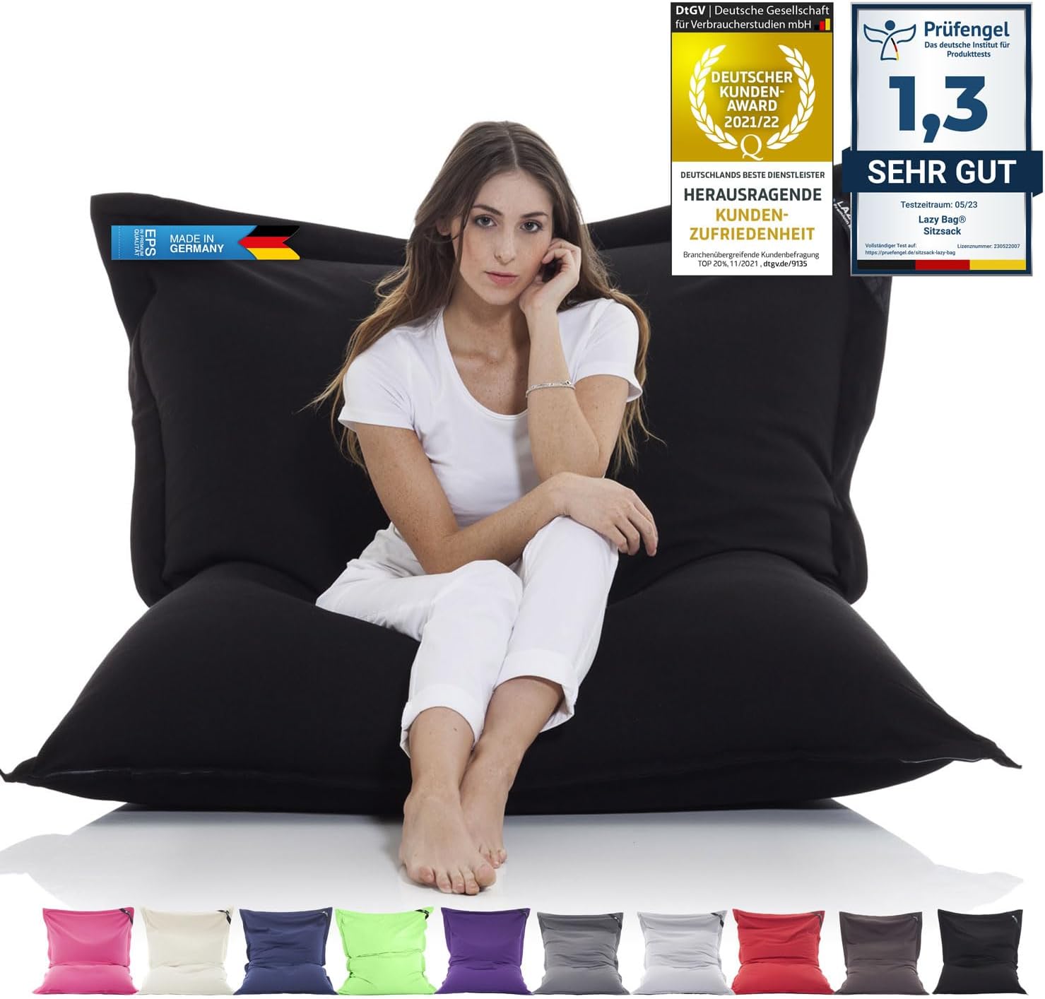 Giant Bean Bag Chair XXL Indoor living room bean bag 400L giant beanbag seat cushion chair for children & adults 180 x 140cm
