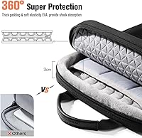 Vista 2 de MoKo Bolsa para iPad de 9-11 Pulgadas, Funda de Transporte para Tableta, Funda Protectora de Tableta de 360° Estuche de Viaje con Correa