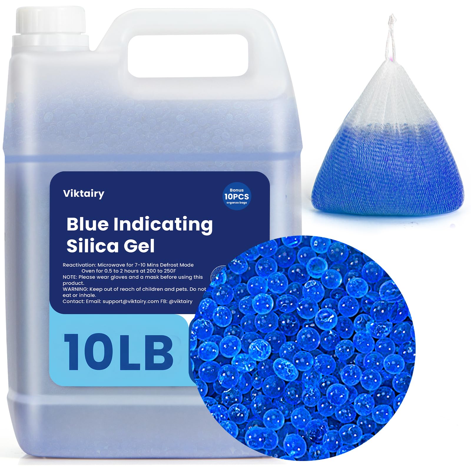 2.2 LBS Orange Silica Gel Desiccant Beads, Reusable & Color Indicating — Amazon image 9