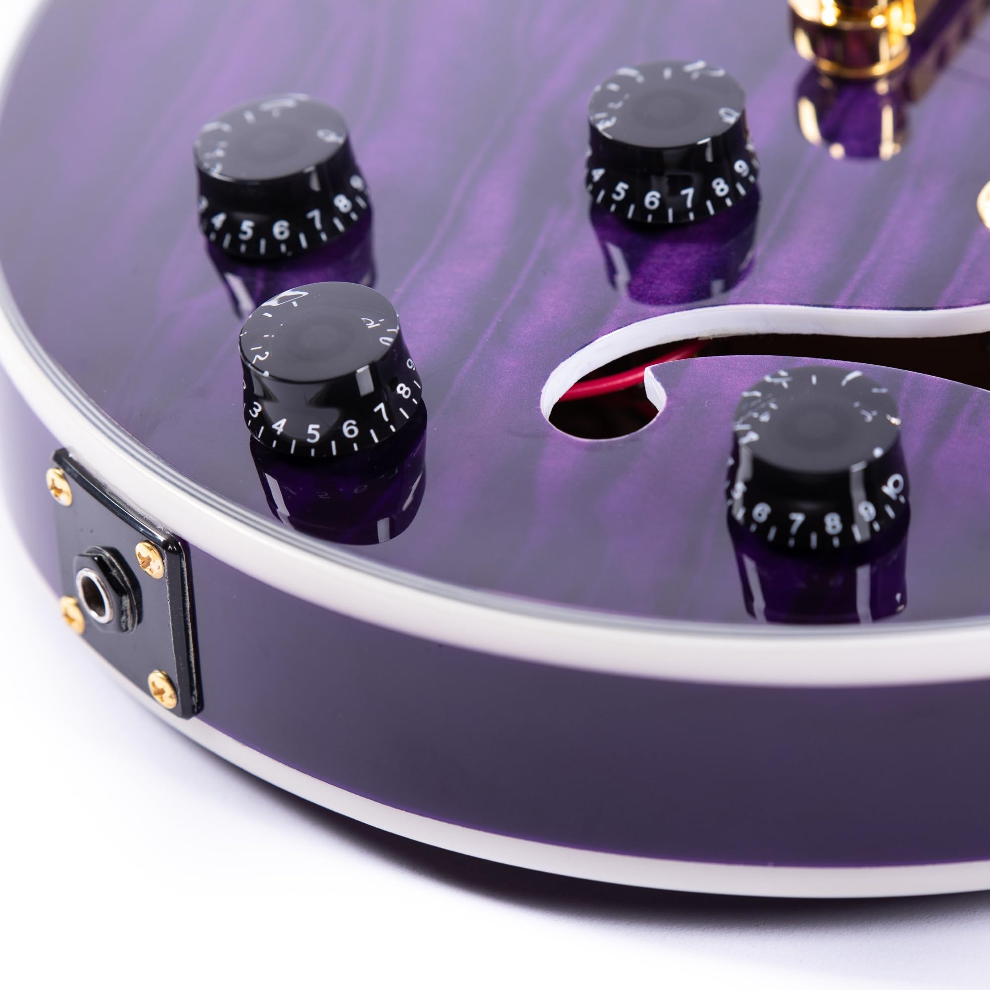 Standard Gitara Elektryczna Humbucker Pickup LP Gitara Elektryczna Palisander Podstrunnica Miłośnicy Muzyki Profesjonalna Wydajność(Purple)