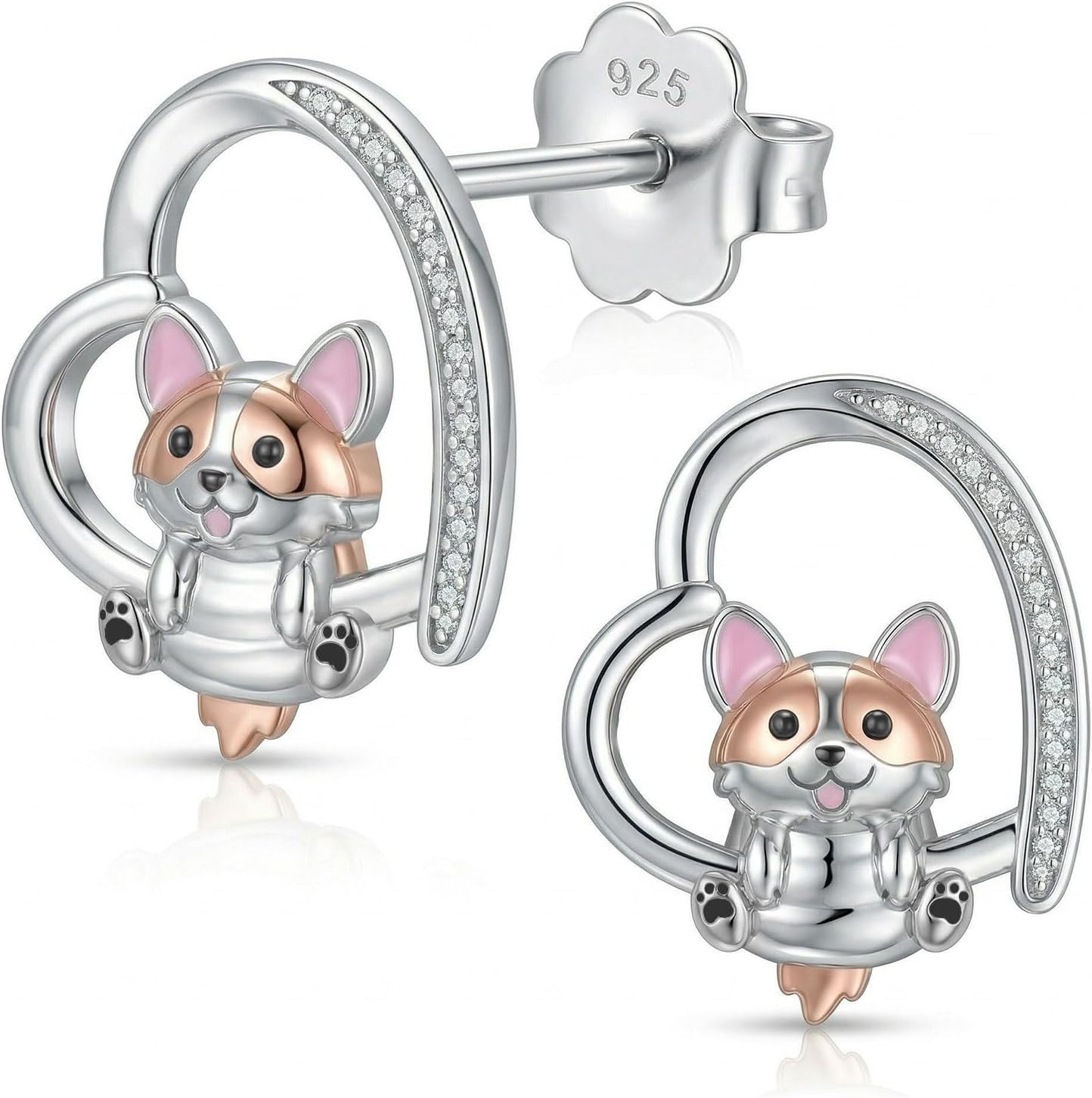 Corgi Earrings 925 Sterling Silver Corgi Jewelry Pet Dog Lovers Gifts for Women
