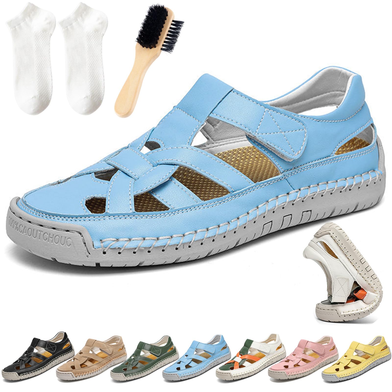 Generisch Buty ortopedyczne dla kobiet i mężczyzn, lekkie sandały letnie, antypoślizgowe sneakersy z zapięciem na rzepy, ergonomiczne sandały
