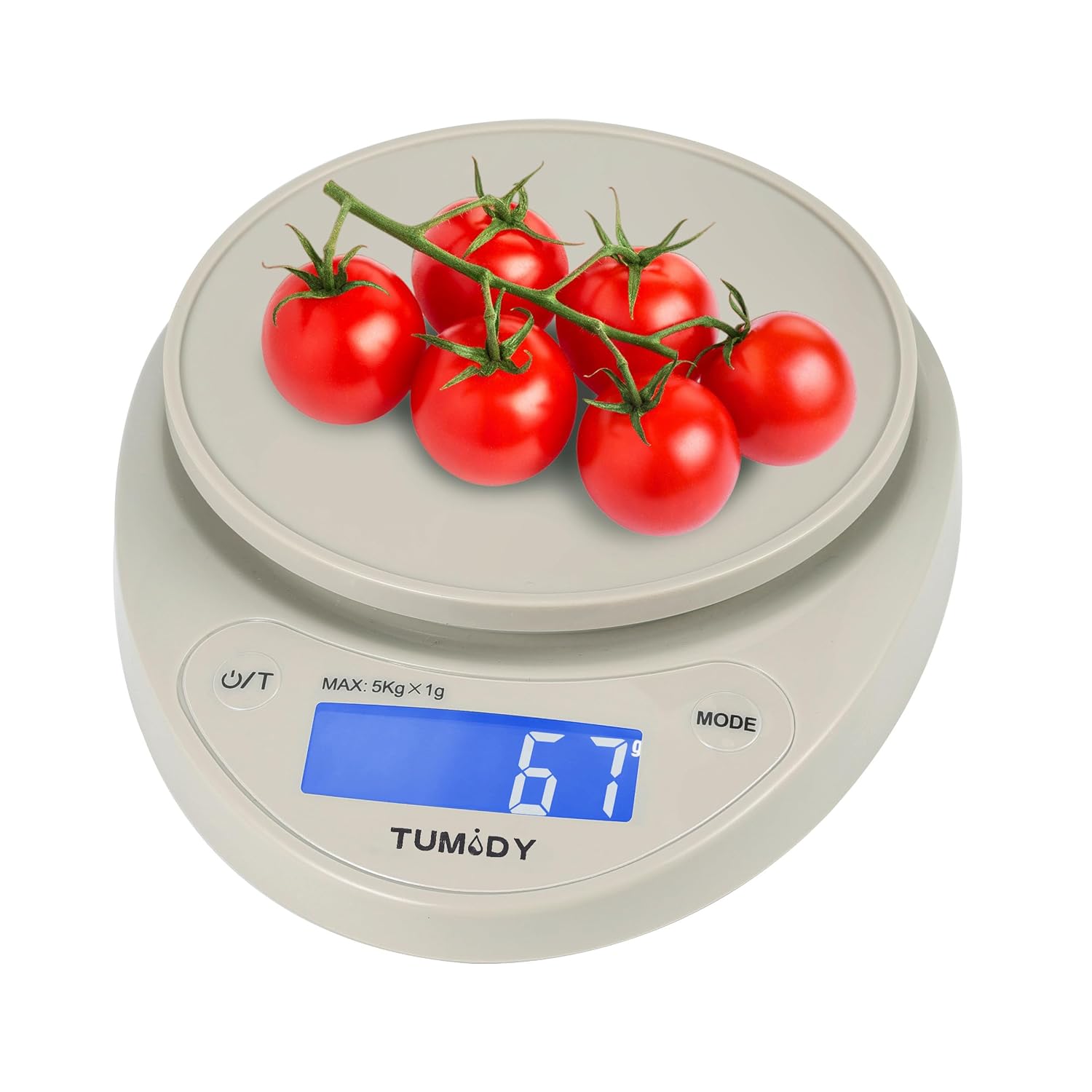 Small Digital Kitchen Scale Food, Scale for Baking Cooking, 11lb/5kg, Khaki