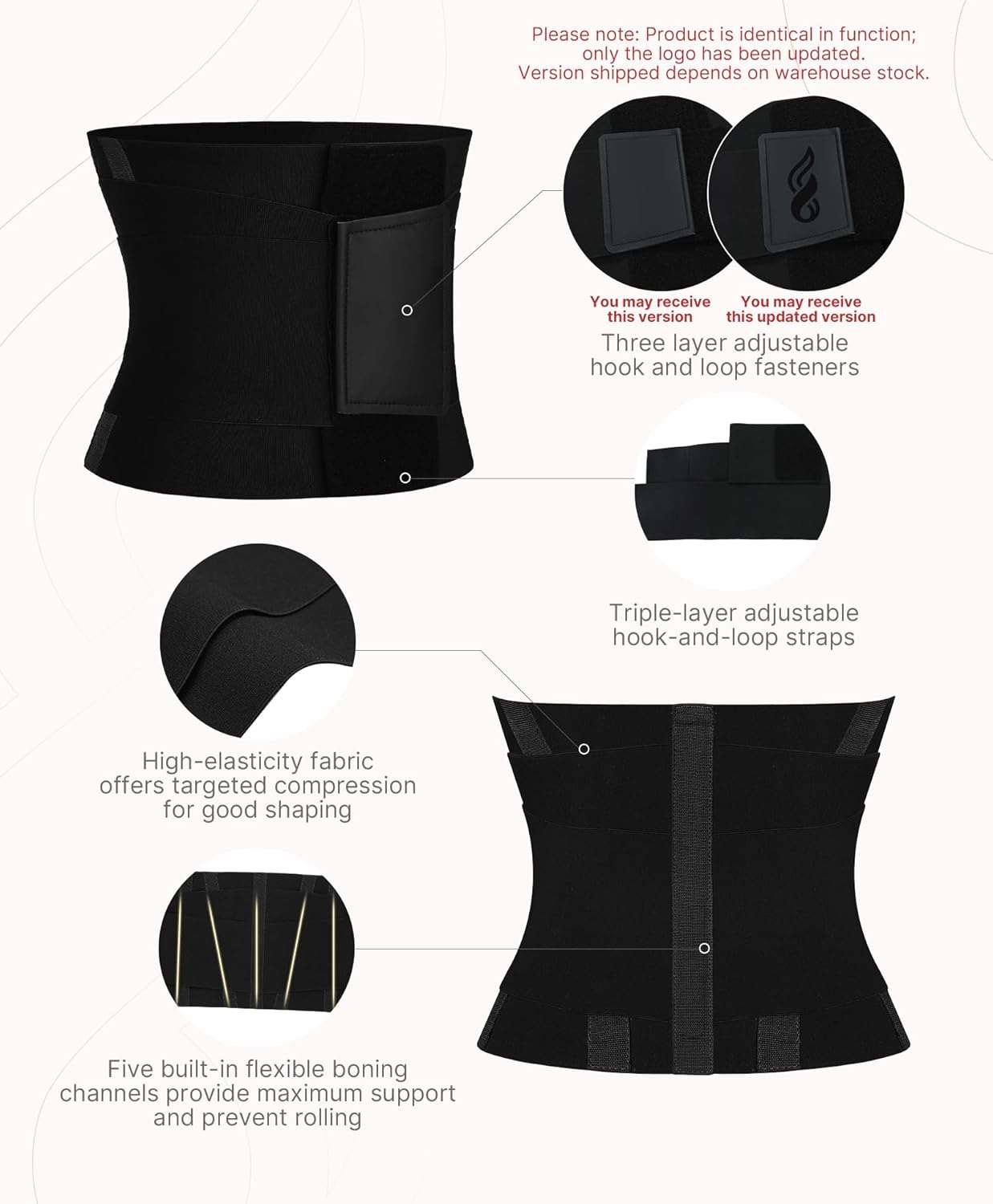 FeelinGirl Waist Trainer Workout Waist Cincher Trimmer Belt Tummy Control Body Shaper Triple Wrap Women and Men - Image 2