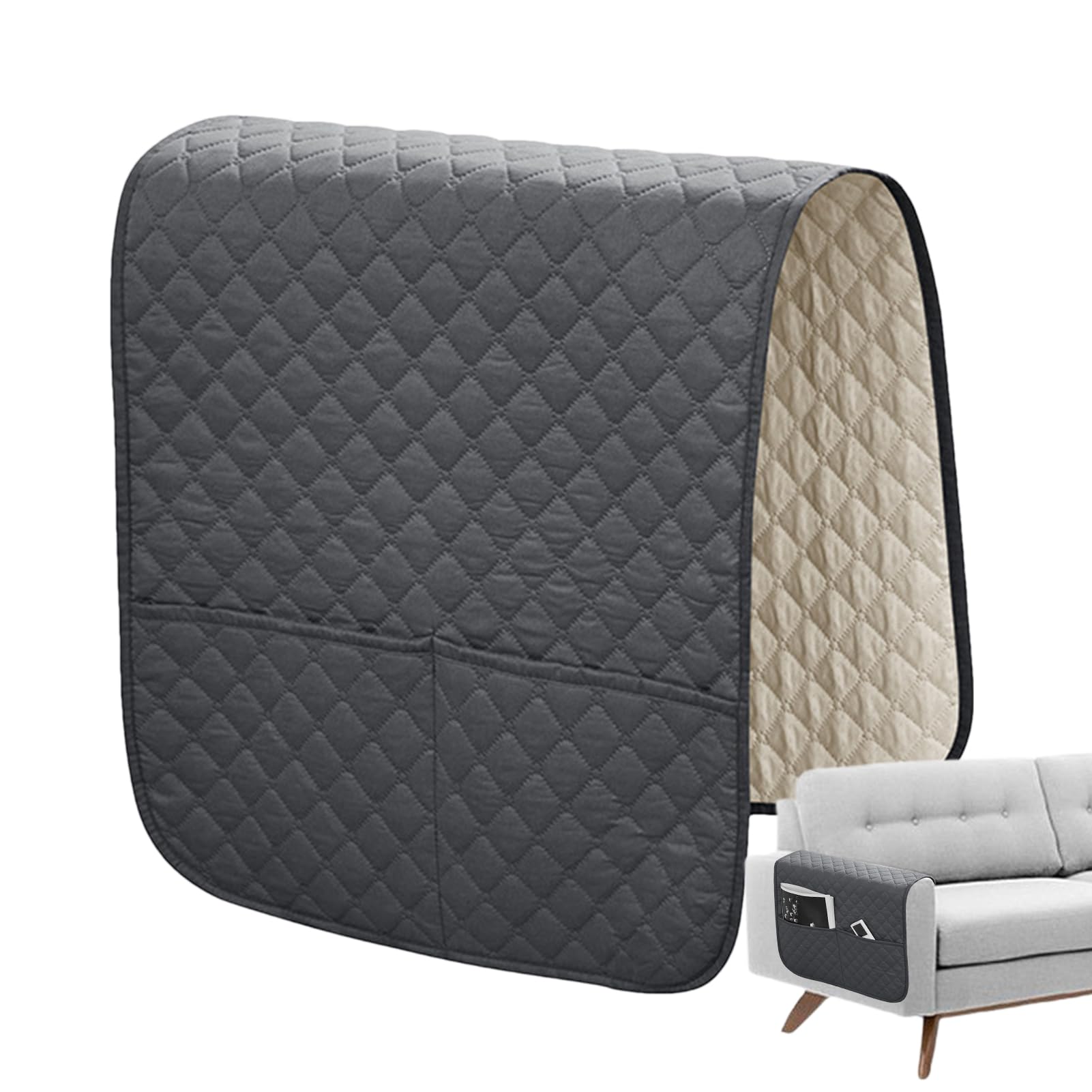 Housse Canapé Cuir 3 Places Avec Accoudoir En Bois