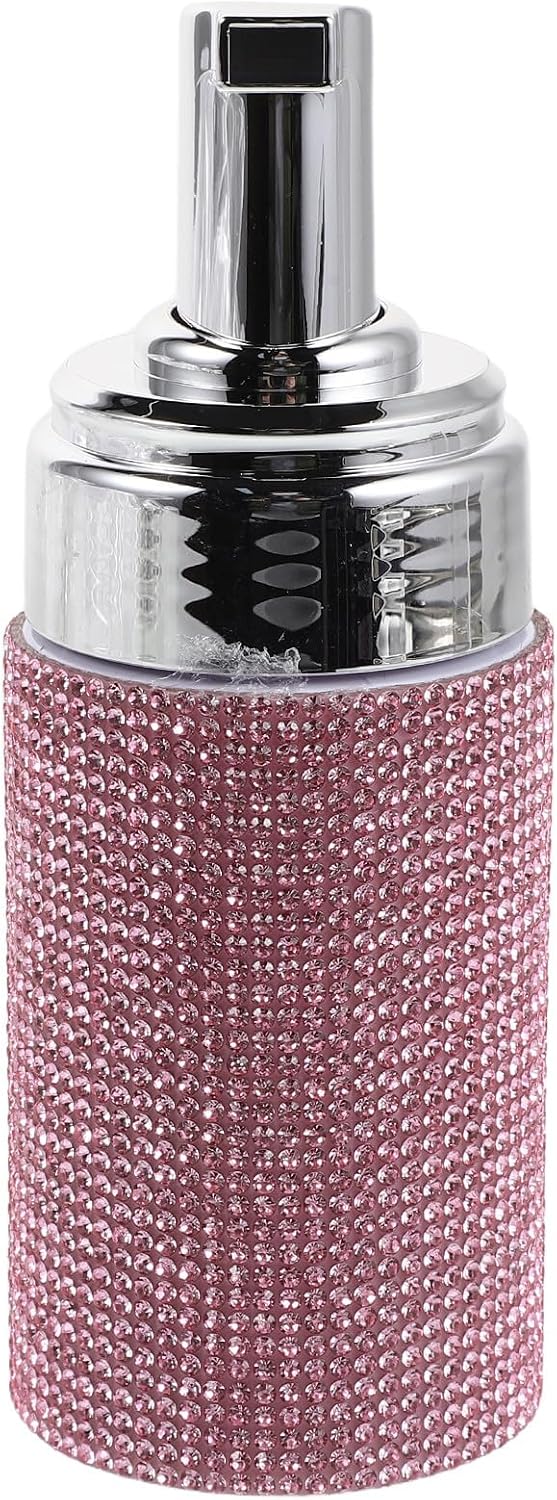 TEHAUX Ml Portable Foam Pump Bottle for Travel with Leakproof, Refillable Plastic Container Featuring Sparkly Diamond-Embedded Design, Compact and Automatic Foaming Dispenser