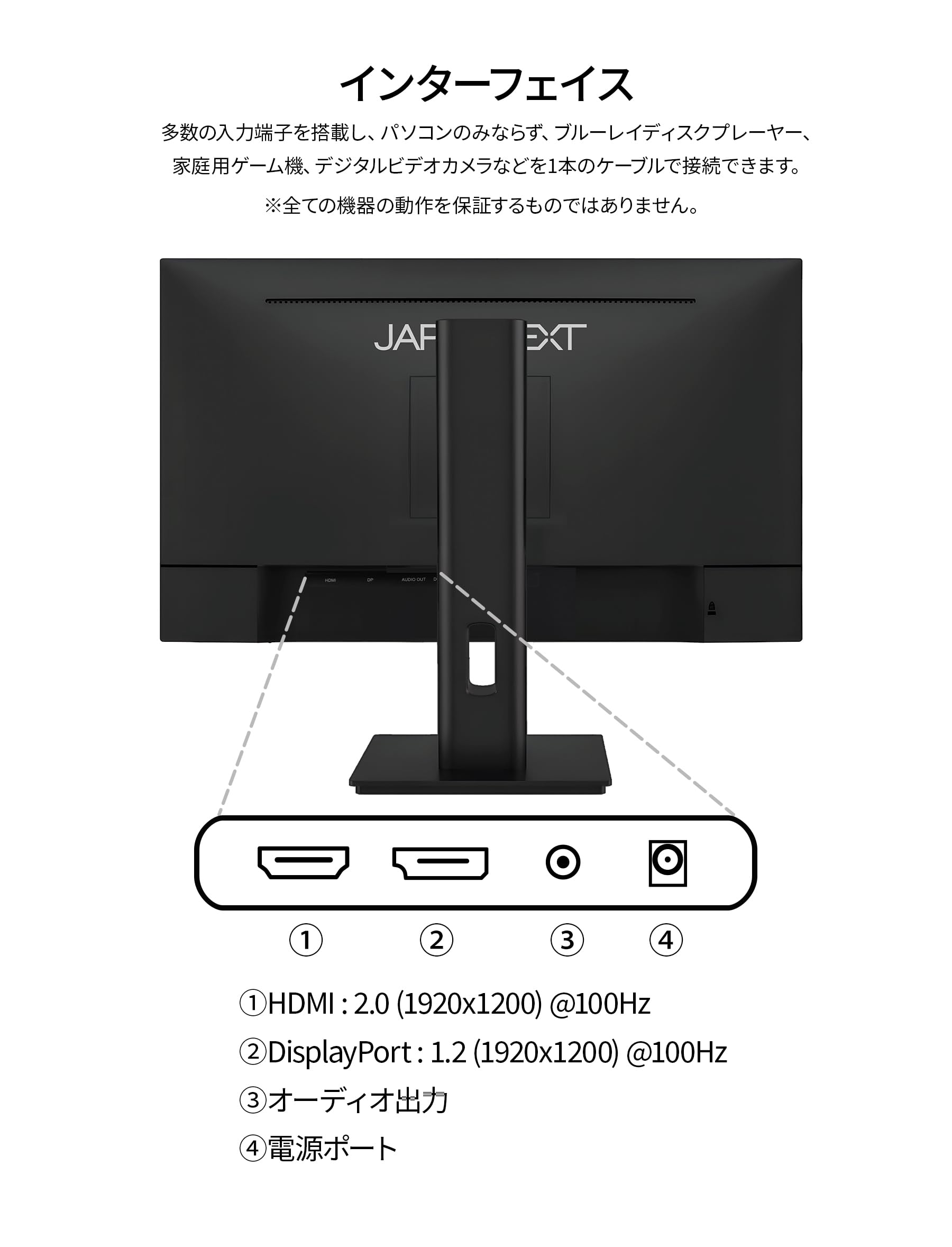 Amazon.co.jp: JAPANNEXT 24インチ IPSパネル搭載 WUXGA(1920x1200
