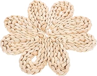 ORFOFE Straw Wall Decoration Basket Boho Decor Hamper Weaving Pendant Wall Hanging Decoration Hanging Wall Decor Woven Plate Wall Bedroom Hanging Decor Home Decor Wall Crafts Set Delicate