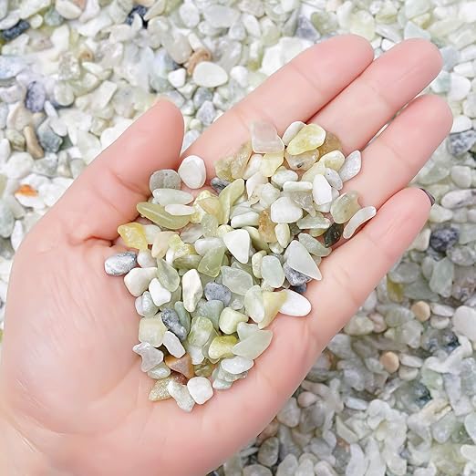 Succulent and Cactus Bonsai DIY Rocks, Jade Bean Pebbles, Natural Decorative Polished Stones Vase Fillers Gravel for Plants,Terrarium, Fairy Gardening, Indoor Outdoor Decor Ornamental Stones.