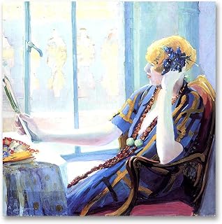 IUPKHHDS Jane Peterson,Famous Art,''Portrait of Madame X'',Painting Reproductions,Classic Canvas Print,Expressionism Wall Art Poster for Decor 80x80cm Frameless