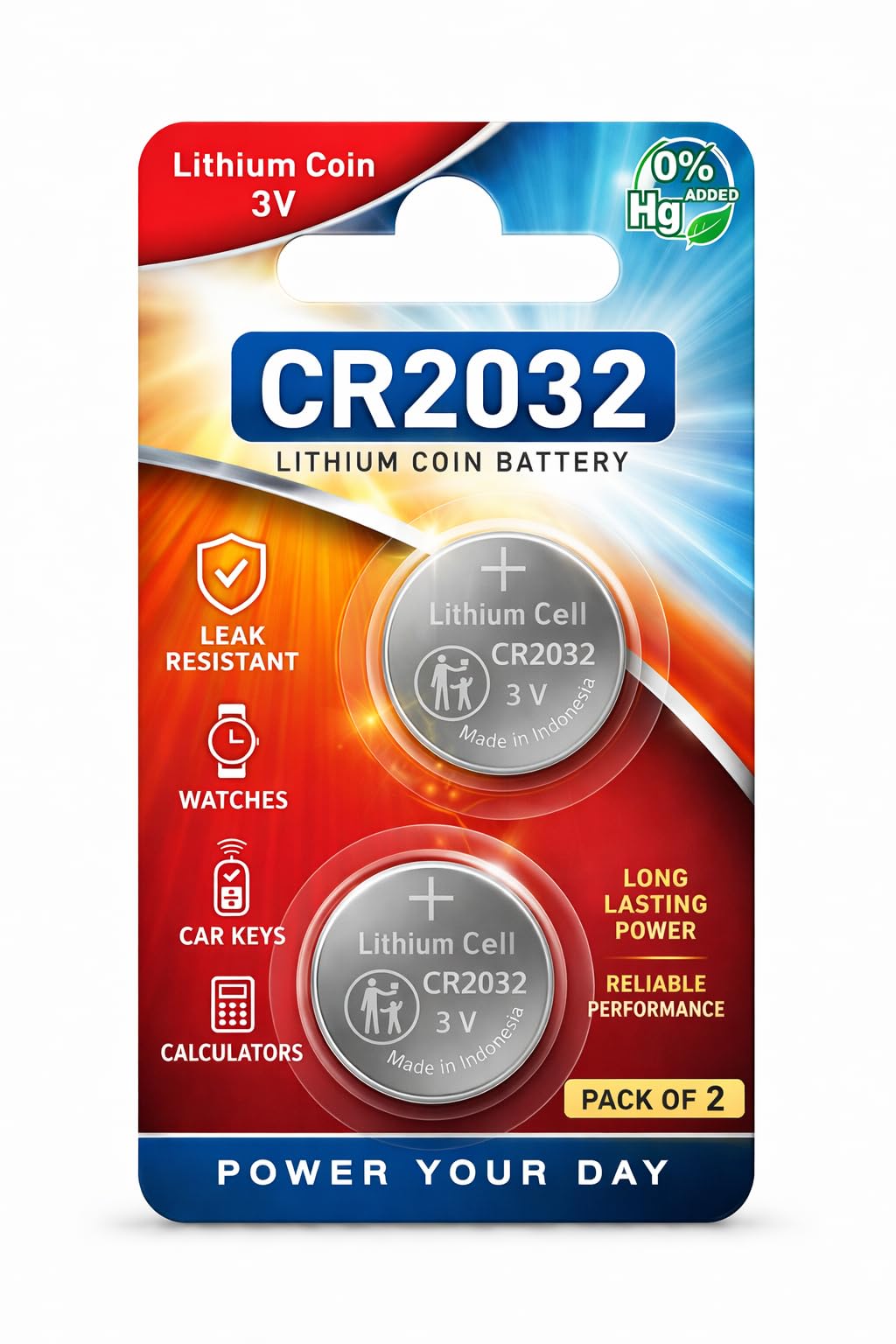 CR2032 3V Lithium Coin Battery | Long Lasting Button Cell | Pack of 2 | Suitable for Watch, Car Key, Remote, Weighing Scale, Calculator & Medical Devices-image-49