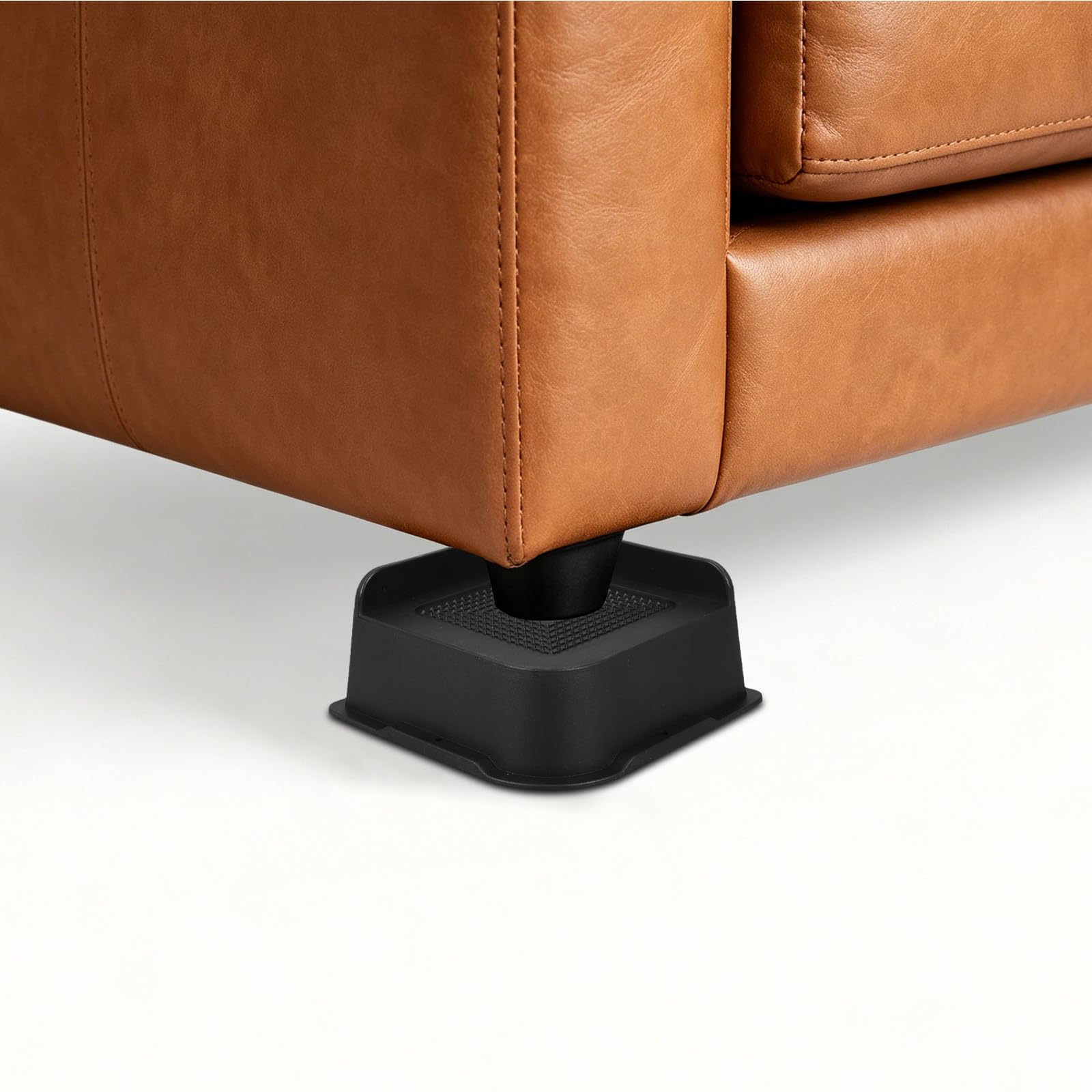 PRETYZOOM 4 Piezas Tacos Goma de para Base Antideslizantes Muebles Elevadores con Protección y Aumento de Altura Seguro y Estable para Patas de Cama Sofá Mesa