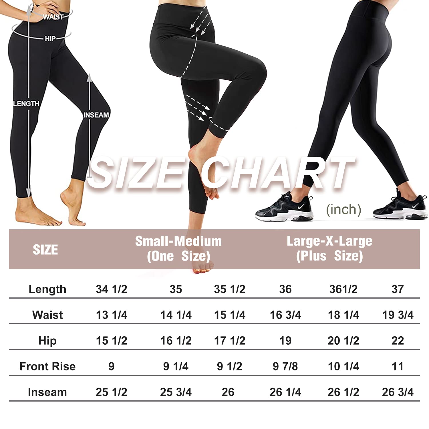 Aoliks Lot de 1/3 leggings taille haute pour femme, contrôle du ventre, pantalon de yoga doux pour entraînement, course à pied