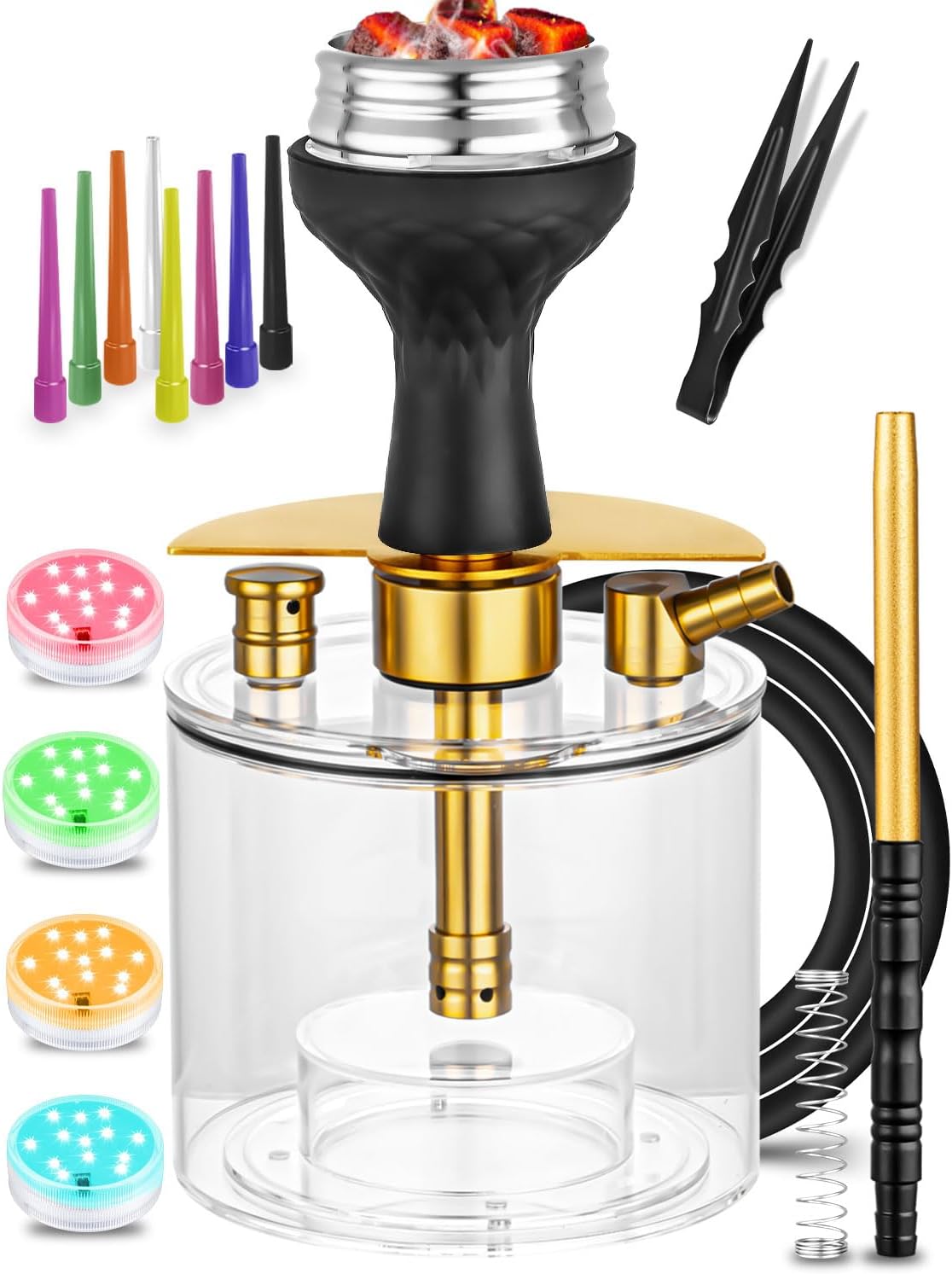 Hookah Set Portable Acrylic Shisha Hookah With Everything