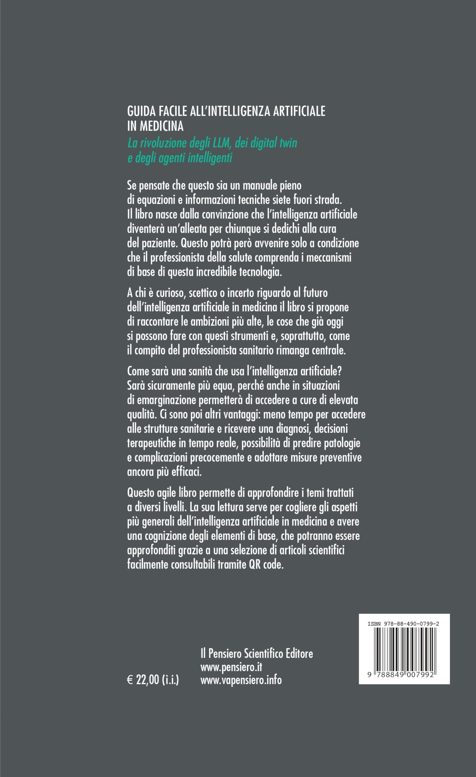 Guida facile all'intelligenza artificiale in medicina. La rivoluzione degli LLM, dei digital twin e degli agenti intelligenti